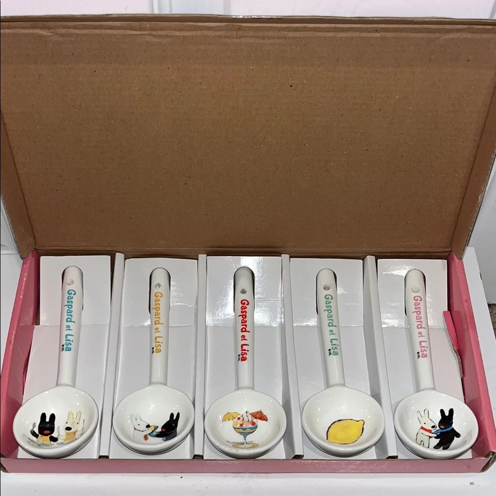 GASPARD ET LISA Ceramic spoon 5 piece set